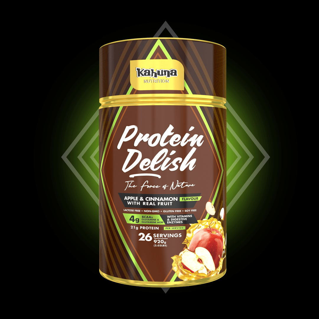 Best Tasting Protein powder, Protein Delish, Apple & Cinnamon Flavour, Front side, 920g