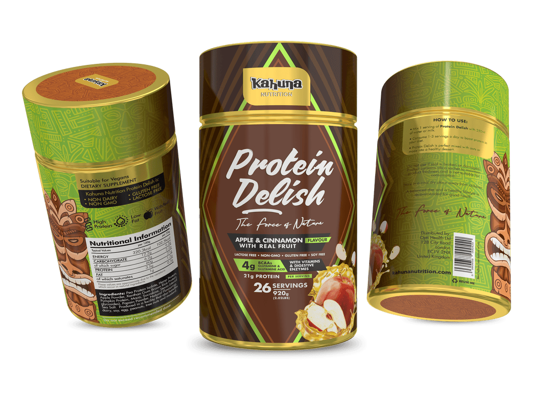 Best Tasting Protein powder, Protein Delish, Apple & Cinnamon Flavour, Group Image, 920g