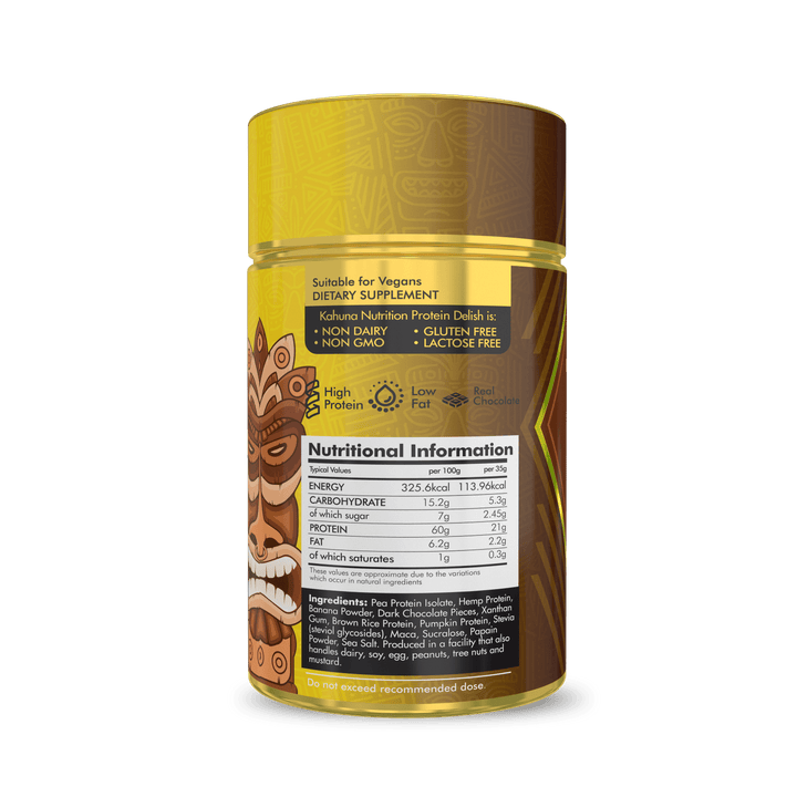 Best Tasting Protein powder, Protein Delish, Banana Flavour, Nutritional Information, 920g