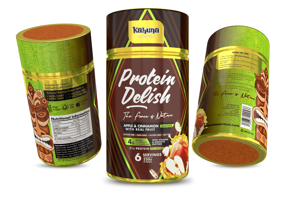 Best Tasting Protein powder, Protein Delish, Apple & Cinnamon Flavour, Group Image, 220g