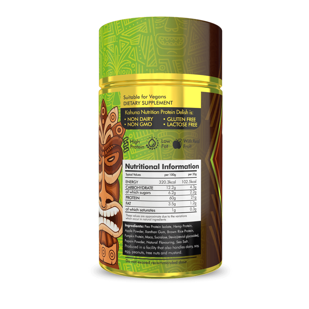 Best Tasting Protein powder, Protein Delish, Apple & Cinnamon Flavour, Informational Information, 220g