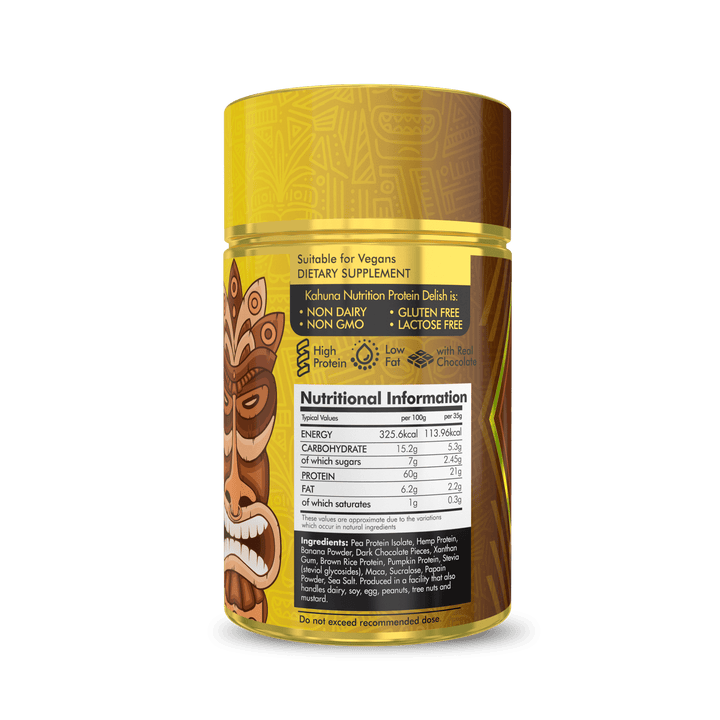Best Tasting Protein powder, Protein Delish, Banana Flavour, Nutritional Information, 630g