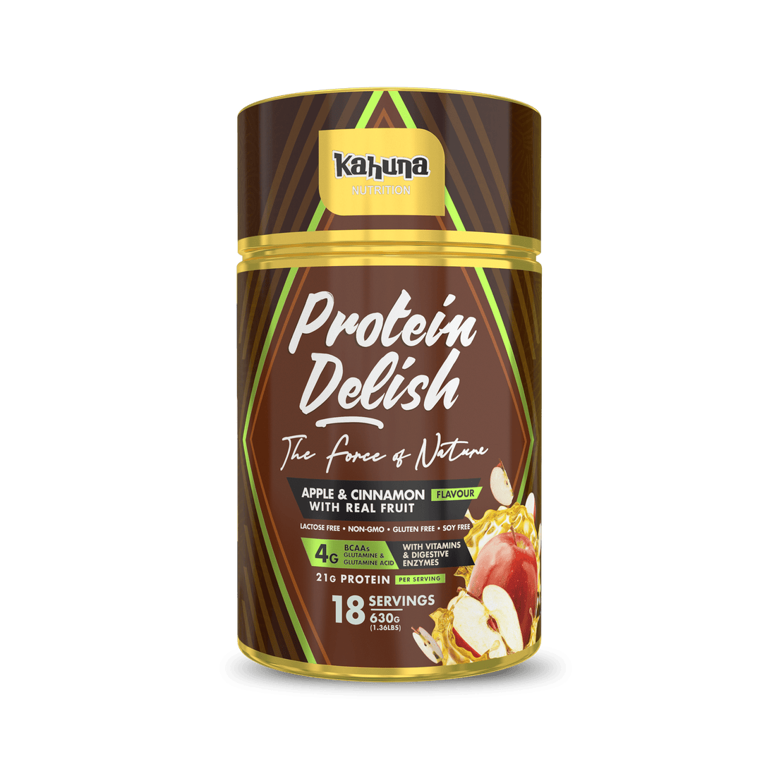 Best Tasting Protein powder, Protein Delish, Apple & Cinnamon Flavour, Front side, 630g