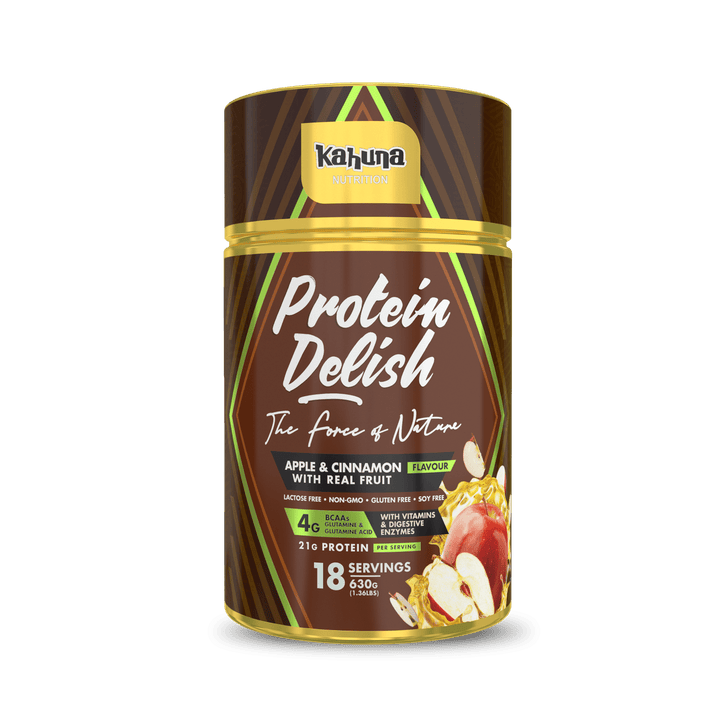 Best Tasting Protein powder, Protein Delish, Apple & Cinnamon Flavour, Front side, 630g