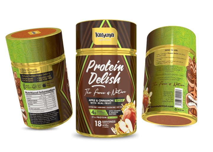 Best Tasting Protein powder, Protein Delish, Apple & Cinnamon Flavour, Group Image, 630g