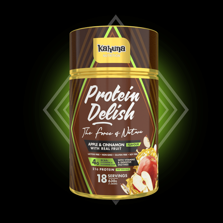 Best Tasting Protein powder, Protein Delish, Apple & Cinnamon Flavour, Front side, 630g