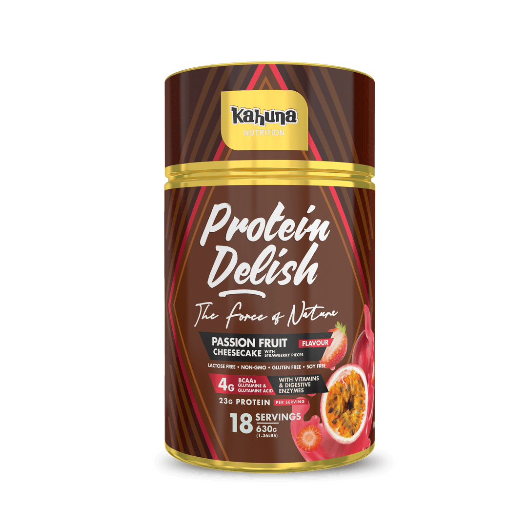 Best Tasting Protein powder, Protein Delish, Passion Fruit Cheesecake Flavour, Front side, 630g