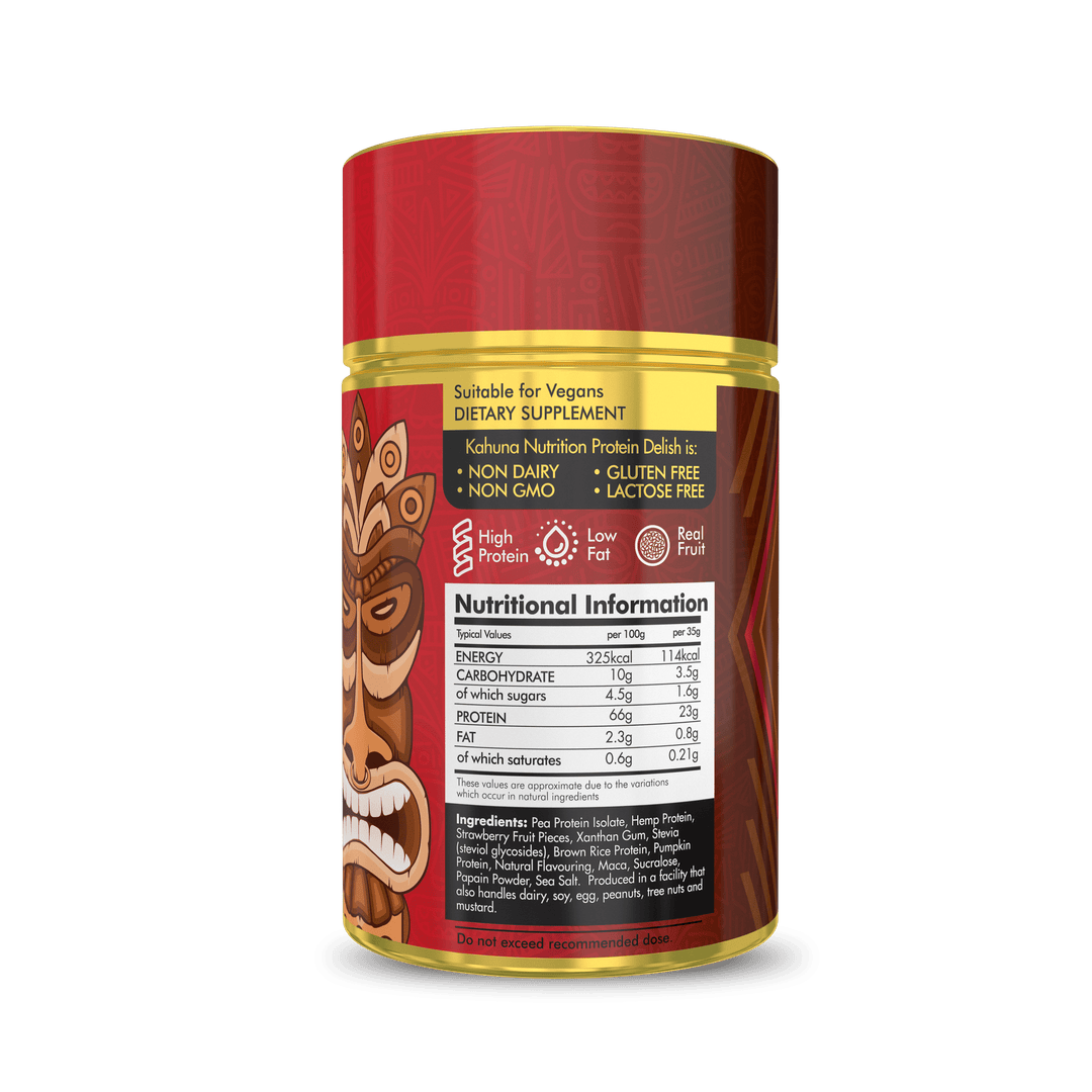 Best Tasting Protein powder, Protein Delish, Passion Fruit Cheesecake Flavour, Nutritional Information, 630g